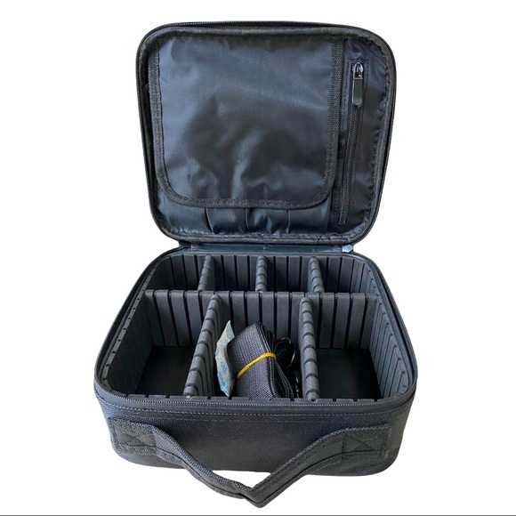 ⭐️ 2-Layers Travel Makeup Bag,Cosmetic Case Organizer with Mirror,Shoulder Strap - Picture 2 of 15